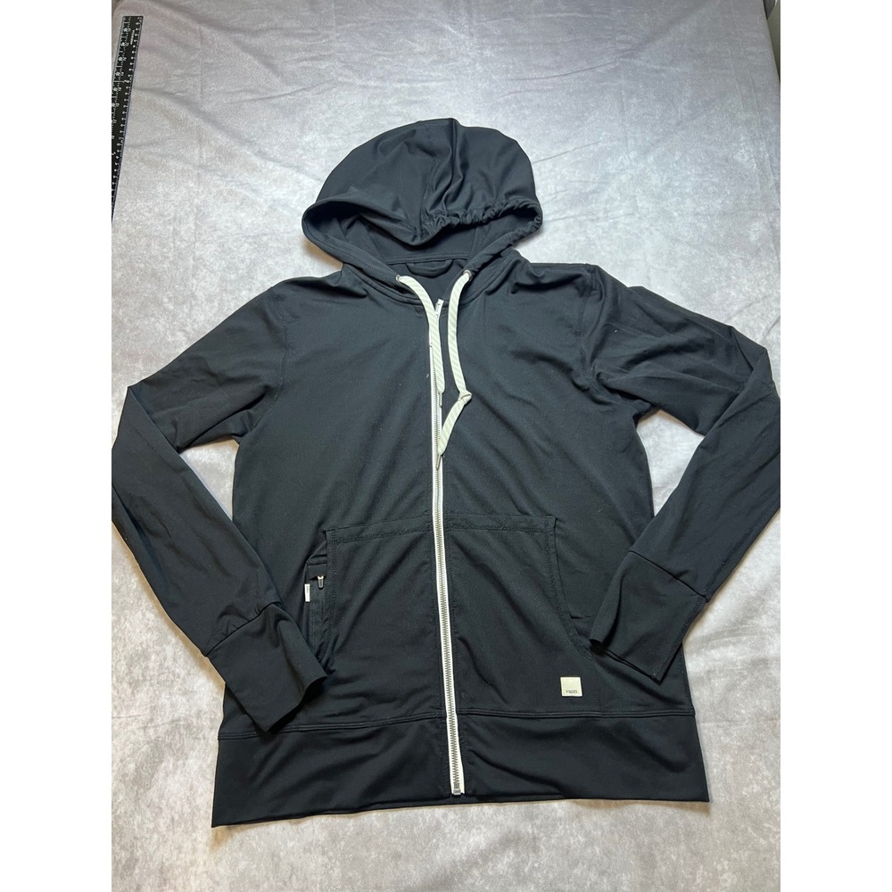 Vuori Hoodie Women M Black Full Zip Performance Athletic Thumbhole Jacket